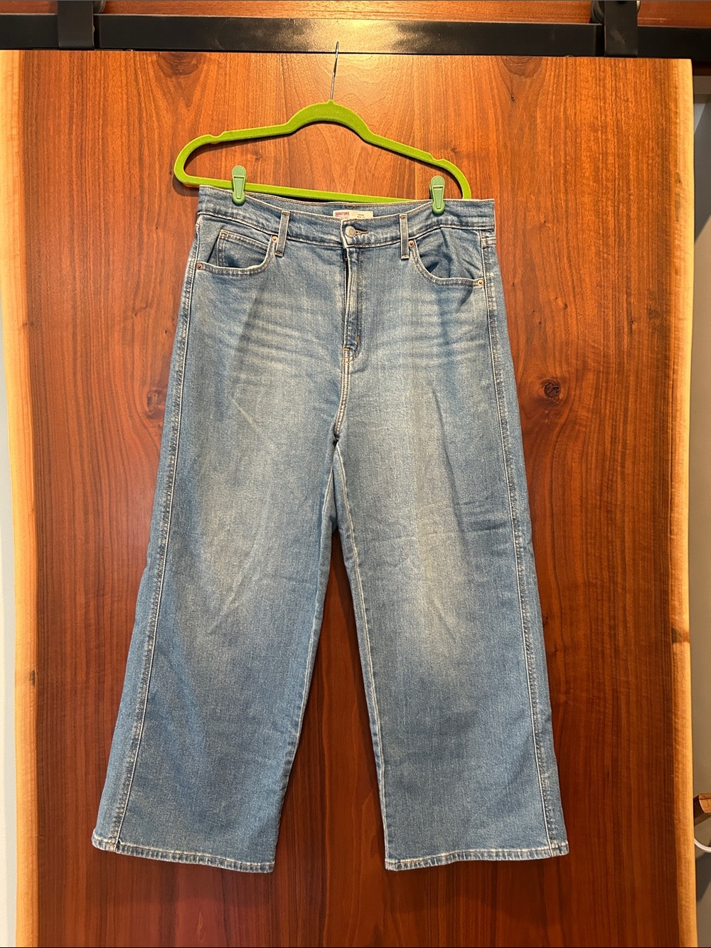 Levi's Heritage Light Blue Wide-Leg High-Rise Ankle length Jeans